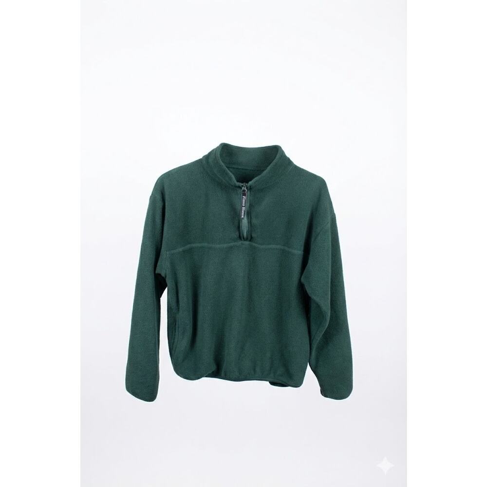 Friday Harbor USA Fleece Quarter Zip Pullover Forest Green Women's Size M